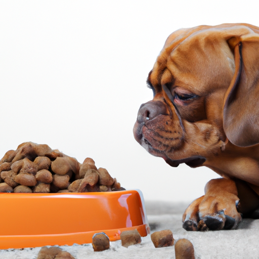 תמונה של כלב ליד קערת מזון לכלבים מזין