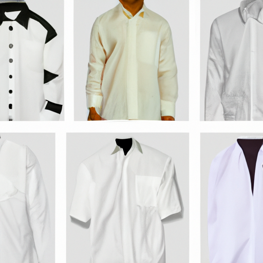 קולאז' של עיצובים שונים של חולצות אוף ווייט, המציג את הסגנון והמשיכה הייחודיים שלהן